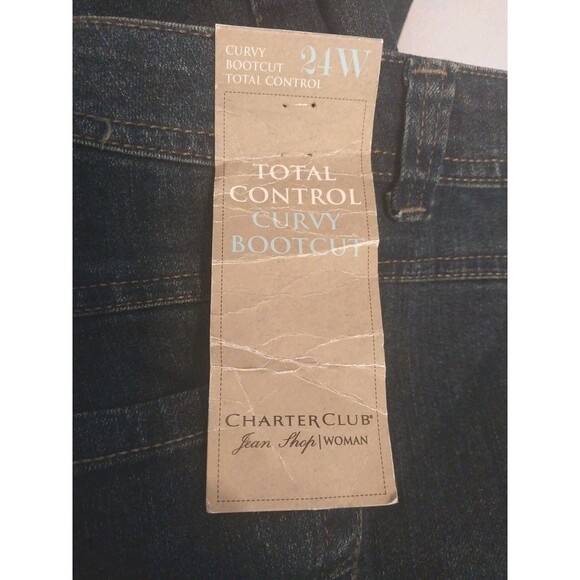 Charter Club Women's Jeans 24W Denim Blue Total Control Curvy Bootcut High Rise - Picture 5 of 9